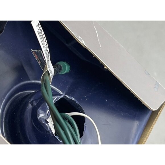 Christmas lighted snowman ornament frosted bulb wreath plug into lights READ new - Picture 5 of 7